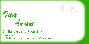 ida aron business card